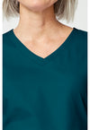 Caribbean Blue - Women's V-Neck Scrub Top (View 2)