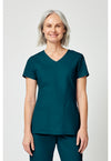 Caribbean Blue - Dickies EDS Signature Women Scrub Top - Front View