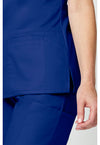 Galaxy Blue - Women's V-Neck Scrub Top (View 4)