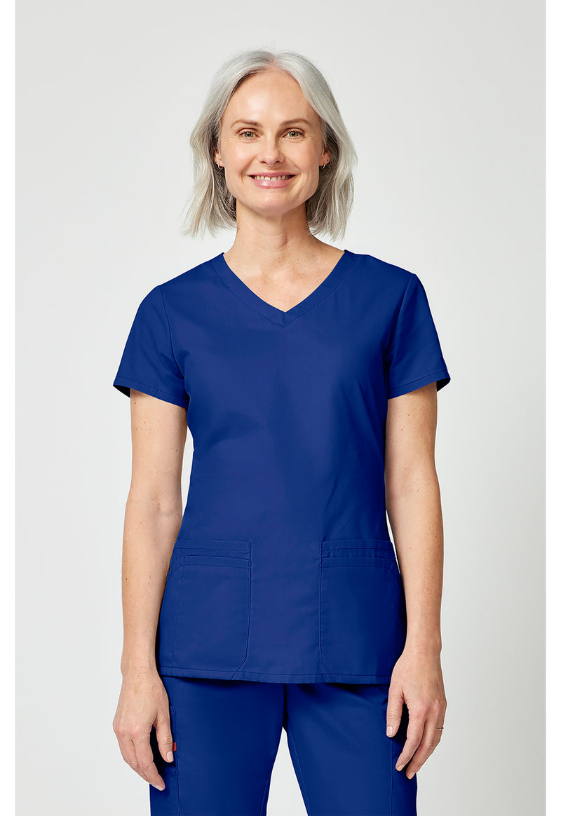 Galaxy Blue - Dickies EDS Signature Women Scrub Top - Front View