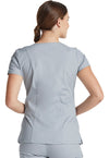 Grey - Dickies EDS Signature Women Scrub Top - Back View