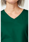 Hunter Green - Women's V-Neck Scrub Top (View 2)