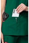 Hunter Green - Women's V-Neck Scrub Top (View 3)