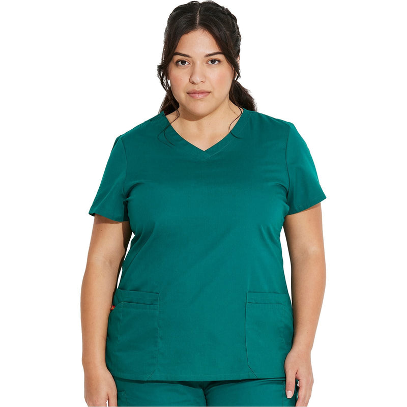 hunter green - V-Neck Top