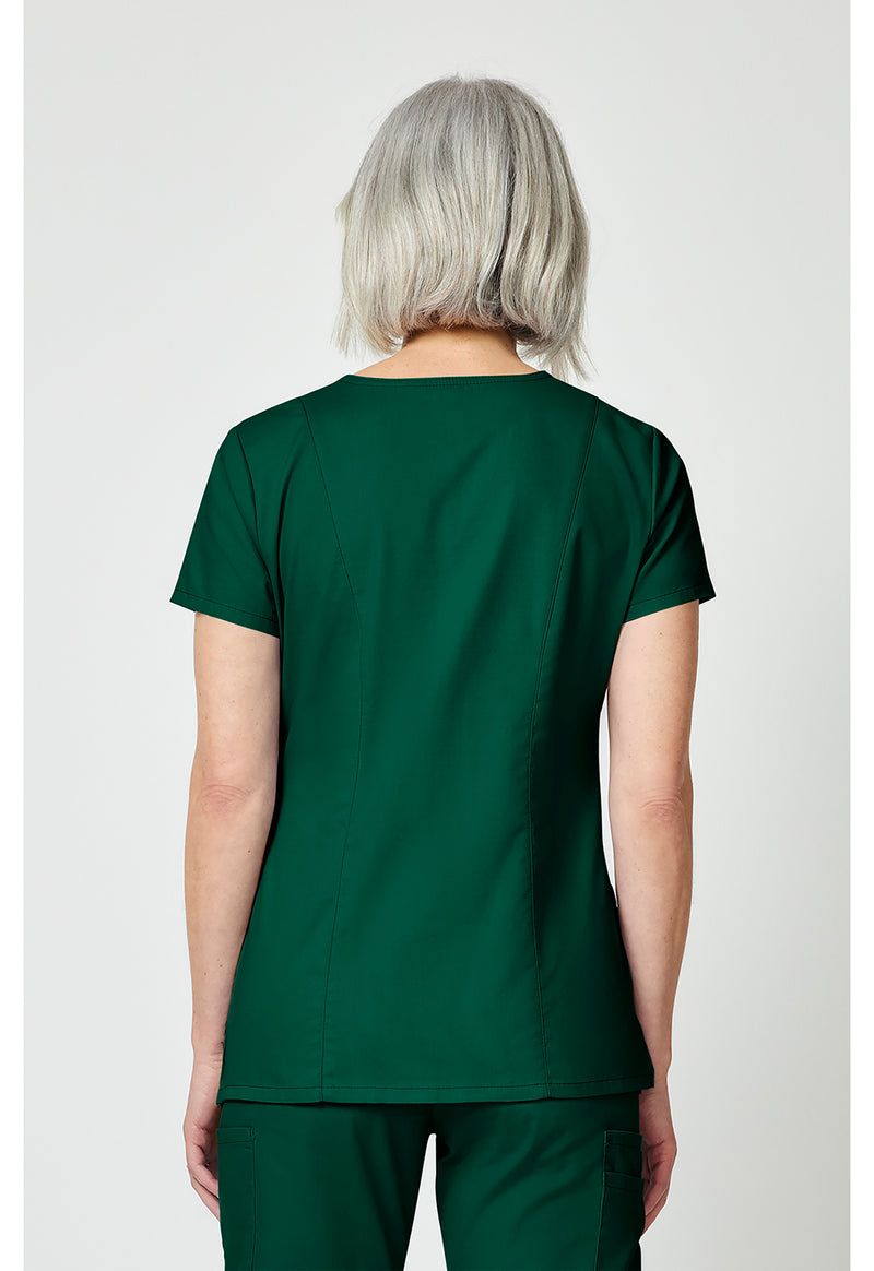 Hunter Green - Dickies EDS Signature Women Scrub Top - Back View
