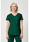 Hunter Green - Dickies EDS Signature Women Scrub Top - Front View