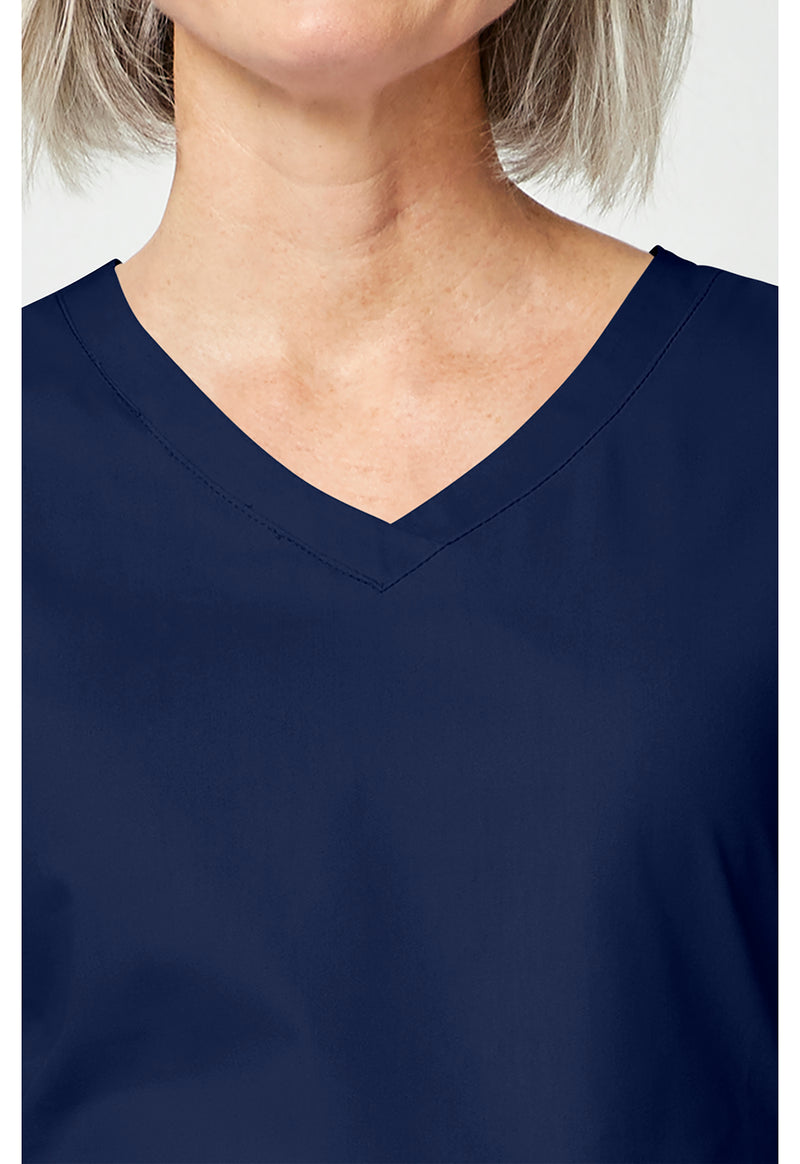 Navy - Women's V-Neck Scrub Top (View 2)