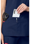 Navy - Women's V-Neck Scrub Top (View 3)