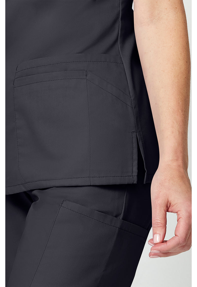 Pewter - Women's V-Neck Scrub Top (View 4)