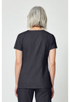 Pewter - Dickies EDS Signature Women Scrub Top - Back View