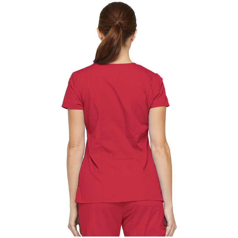 red - V-Neck Top