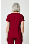 Red - Dickies EDS Signature Women Scrub Top - Back View