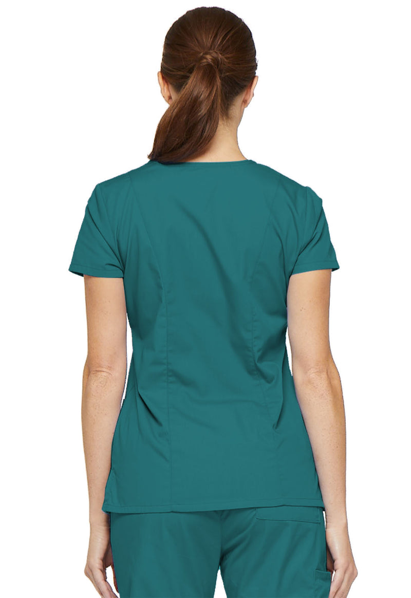 Teal Blue - Dickies EDS Signature Women Scrub Top - Back View