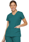 Teal Blue - Dickies EDS Signature Women Scrub Top - Front View