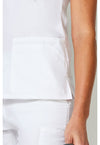 White - Women's V-Neck Scrub Top (View 4)