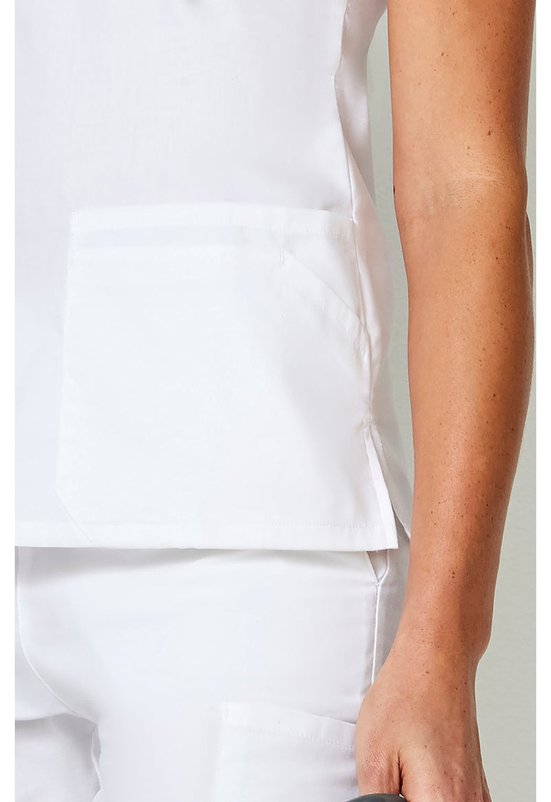 White - Women's V-Neck Scrub Top (View 4)