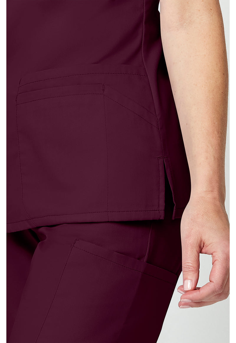 Wine - Women's V-Neck Scrub Top (View 4)