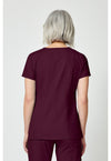 Wine - Dickies EDS Signature Women Scrub Top - Back View