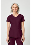 Wine - Dickies EDS Signature Women Scrub Top - Front View