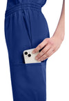 Galaxy Blue - Women's Natural Rise Tapered Leg Pull-On Scrub Pants – Petite (View 3)