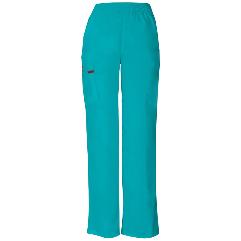 teal blue - Natural Rise Tapered Leg Pull-On Pant