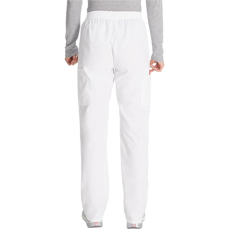 white - Natural Rise Tapered Leg Pull-On Pant