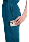 Caribbean Blue - Women's Natural Rise Tapered Leg Pull-On Scrub Pants – Tall (View 3)