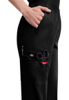 Black - Women's Natural Rise Tapered Leg Pull-On Scrub Pants – Regular (View 2)