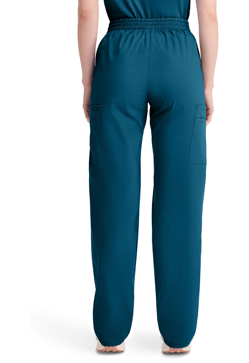 Caribbean Blue - Dickies EDS Signature Women Scrub Pants - Back View