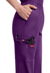 Eggplant - Women's Natural Rise Tapered Leg Pull-On Scrub Pants – Regular (View 2)