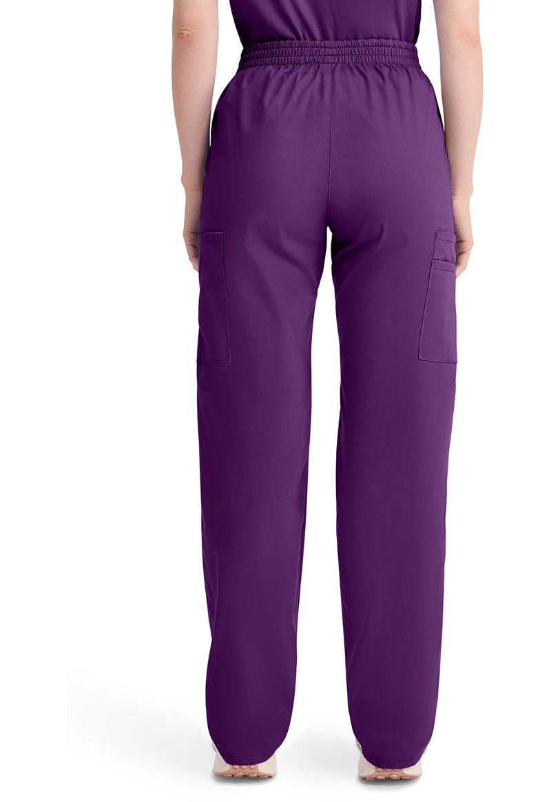 Eggplant - Dickies EDS Signature Women Scrub Pants - Back View