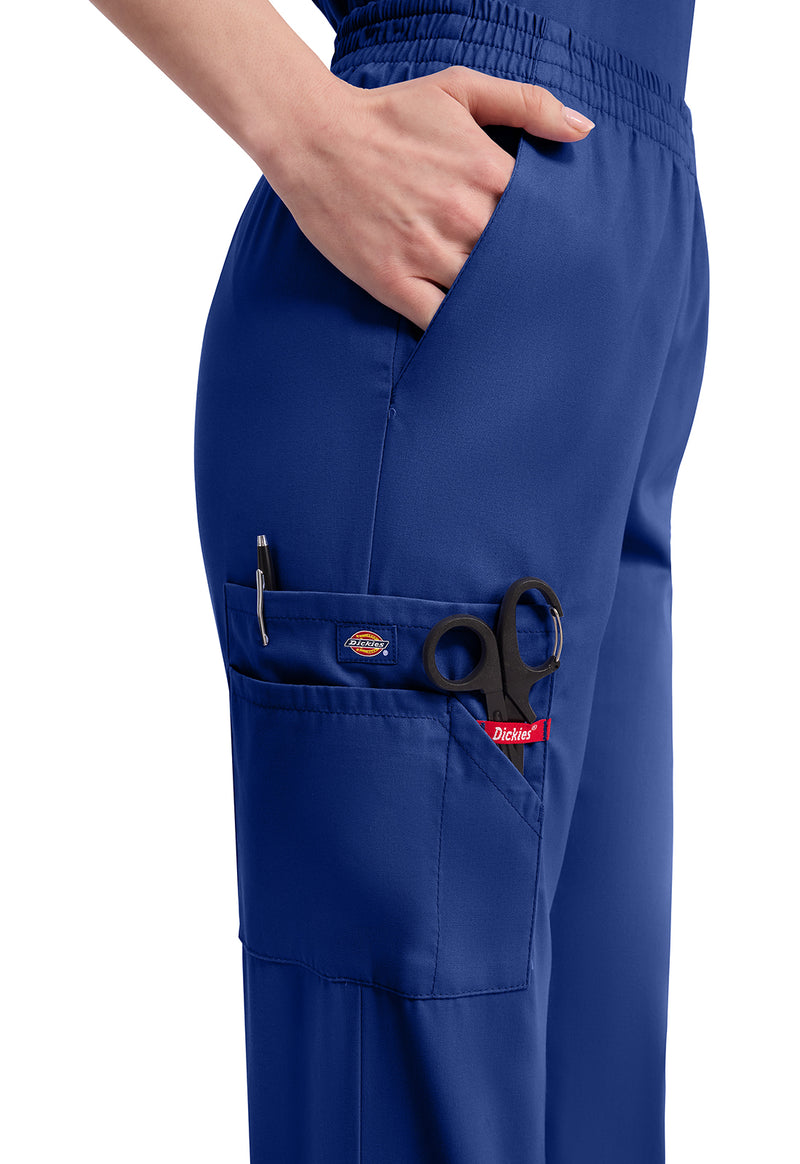 Galaxy Blue - Women's Natural Rise Tapered Leg Pull-On Scrub Pants – Regular (View 2)