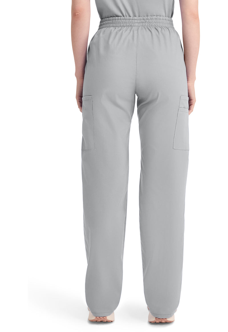 Grey - Dickies EDS Signature Women Scrub Pants - Back View