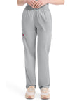 Grey - Dickies EDS Signature Women Scrub Pants - Front View