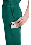 Hunter Green - Women's Natural Rise Tapered Leg Pull-On Scrub Pants – Regular (View 3)