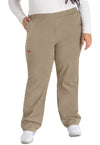 Dark Khaki - Dickies EDS Signature Women Scrub Pants - Front View