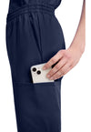 Navy - Women's Natural Rise Tapered Leg Pull-On Scrub Pants – Regular (View 3)