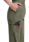Olive - Women's Natural Rise Tapered Leg Pull-On Scrub Pants – Regular (View 2)