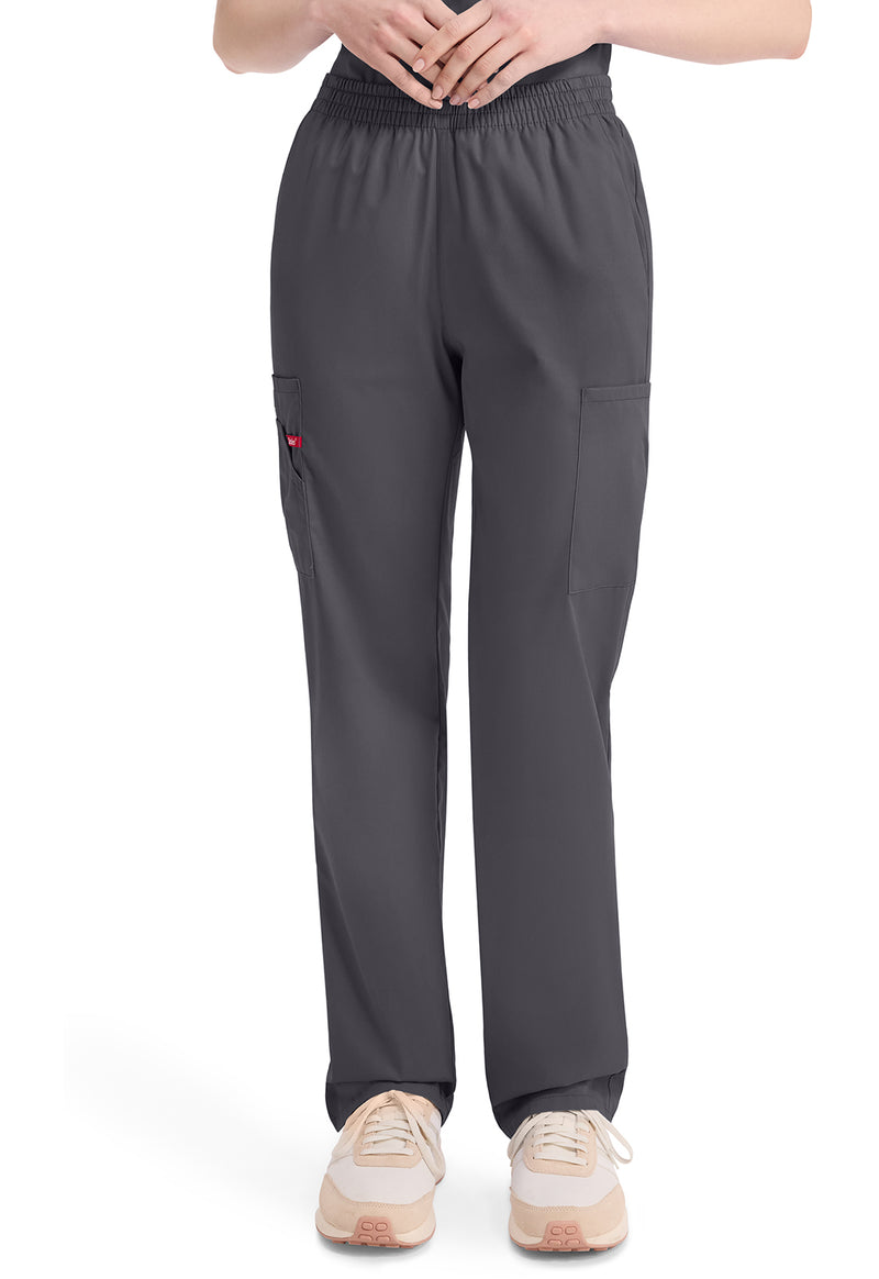 Pewter - Dickies EDS Signature Women Scrub Pants - Front View
