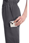 Pewter - Women's Natural Rise Tapered Leg Pull-On Scrub Pants – Regular (View 3)