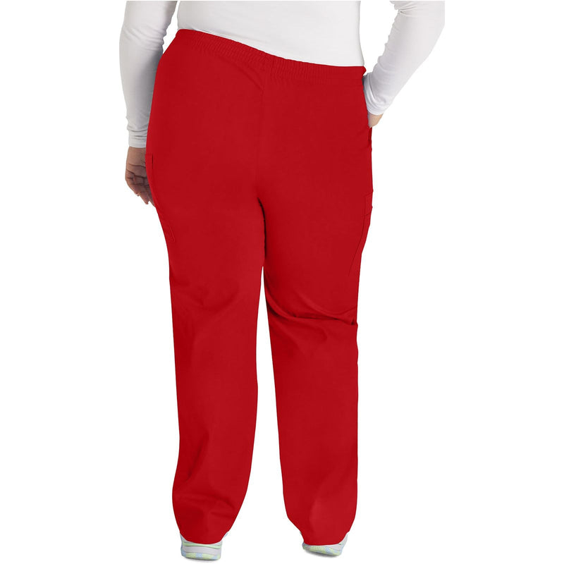 red - Natural Rise Tapered Leg Pull-On Pant