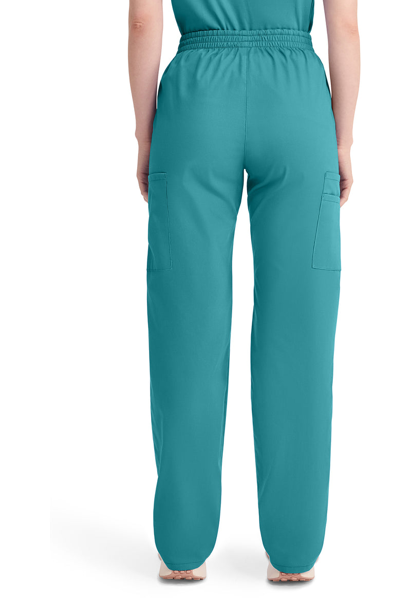 Teal Blue - Dickies EDS Signature Women Scrub Pants - Back View