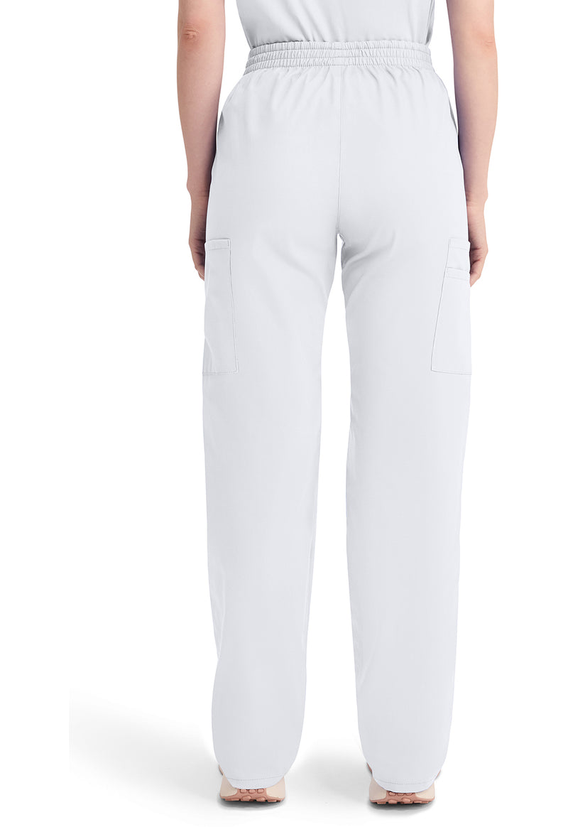 White - Dickies EDS Signature Women Scrub Pants - Back View