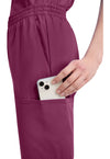 wine - Natural Rise Tapered Leg Pull-On Pant (View 3)