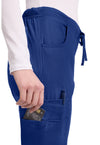 Galaxy Blue - Women's Mid Rise Drawstring Cargo Scrub Pants – Tall (View 2)