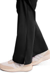 Black - Women's Mid Rise Drawstring Cargo Scrub Pants – Regular (View 3)