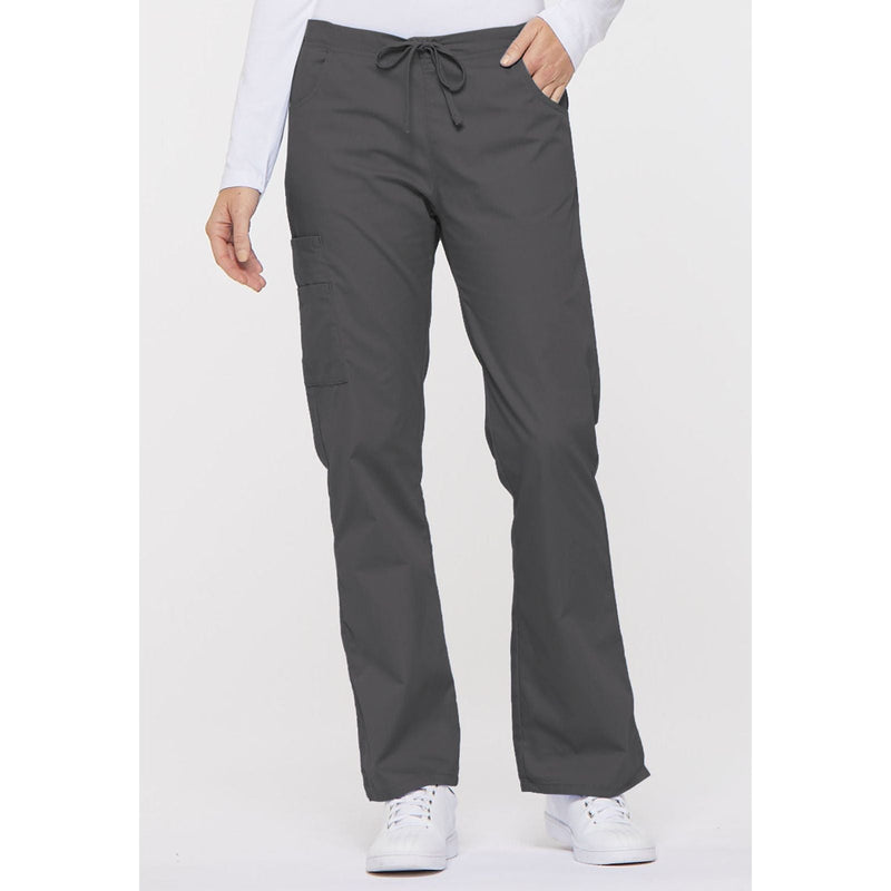 pewter - Mid Rise Drawstring Cargo Pant