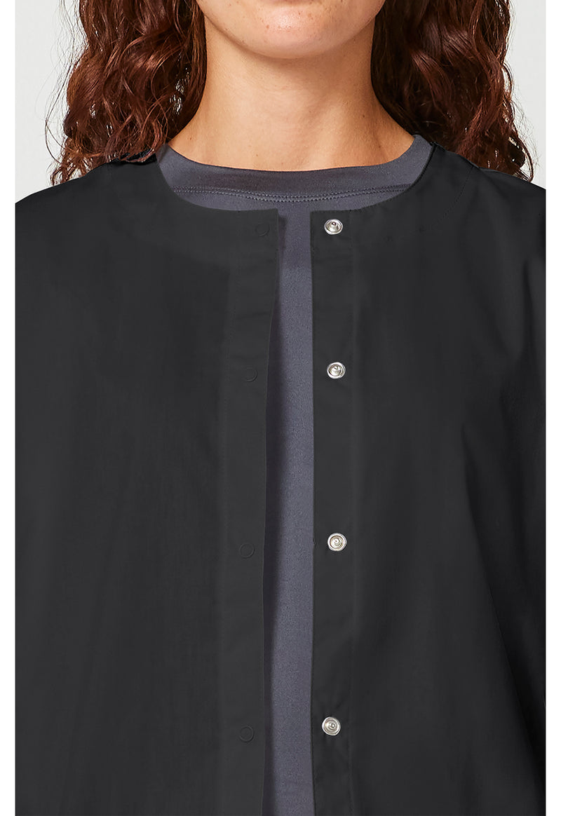 Black - Snap Front Warm-Up Jacket (View 2)