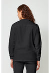 Black - Snap Front Warm-Up Jacket (Back)