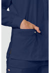 Navy - Snap Front Warm-Up Jacket (View 3)